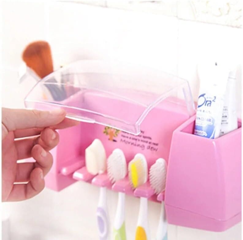 Multifunctional Toothbrush Rack, 5 Slot Toothbrush Holder, Wall Mounted Bathroom Toothbrush Holder, Family Bath Toothpaste Storage Rack, Suction Cup Bathroom Tools Toothbrush Rack Multifunctional Toothbrush Rack, 5 Slot Toothbrush Holder, Wall Mounted Bathroom Toothbrush Holder, Family Bath Toothpaste Storage Rack, Suction Cup Bathroom Tools Toothbrush Rack